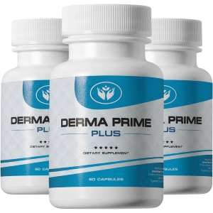 Derma Prime Plus capsule skin supplement bottle