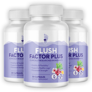Flush Factor Plus capsule supplement bottle