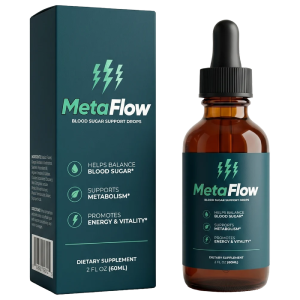 MetaFlow liquid blood sugar support drops bottle