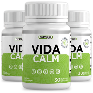 VidaCalm capsule supplement bottle for hearing and brain support